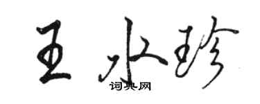 骆恒光王水珍行书个性签名怎么写