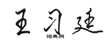 骆恒光王习廷行书个性签名怎么写