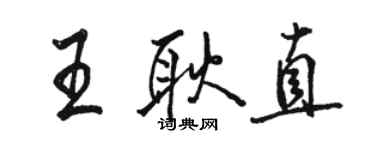 骆恒光王耿直行书个性签名怎么写