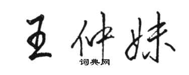 骆恒光王仲妹行书个性签名怎么写