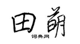 王正良田萌行书个性签名怎么写