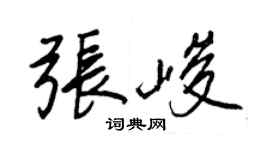 王正良张峻行书个性签名怎么写