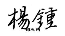 王正良杨钟行书个性签名怎么写