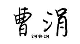 王正良曹涓行书个性签名怎么写