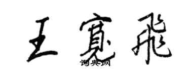 王正良王宽飞行书个性签名怎么写