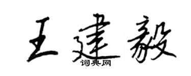 王正良王建毅行书个性签名怎么写