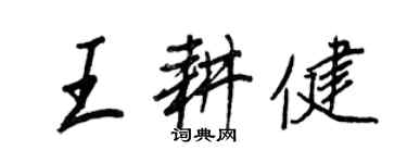 王正良王耕健行书个性签名怎么写