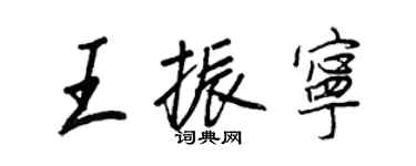 王正良王振宁行书个性签名怎么写