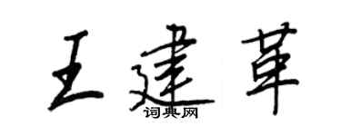 王正良王建革行书个性签名怎么写