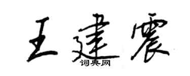 王正良王建震行书个性签名怎么写