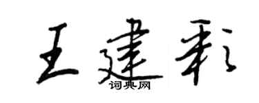 王正良王建彩行书个性签名怎么写