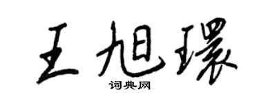 王正良王旭环行书个性签名怎么写