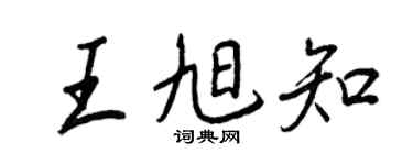 王正良王旭知行书个性签名怎么写