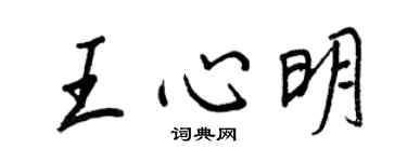 王正良王心明行书个性签名怎么写