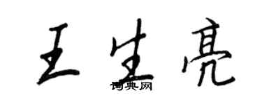 王正良王生亮行书个性签名怎么写