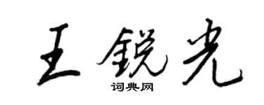 王正良王锐光行书个性签名怎么写