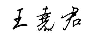 王正良王尧君行书个性签名怎么写