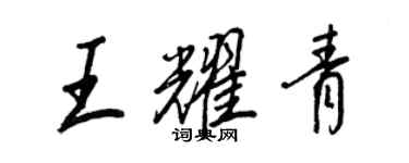 王正良王耀青行书个性签名怎么写