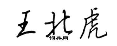 王正良王北虎行书个性签名怎么写