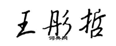 王正良王彤哲行书个性签名怎么写