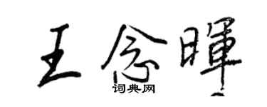 王正良王念晖行书个性签名怎么写