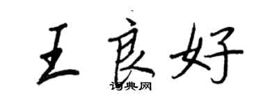 王正良王良好行书个性签名怎么写