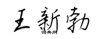 王正良王新勃行书个性签名怎么写