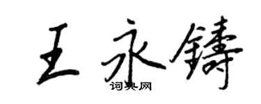王正良王永铸行书个性签名怎么写