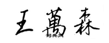 王正良王万森行书个性签名怎么写