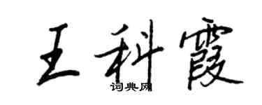 王正良王科霞行书个性签名怎么写