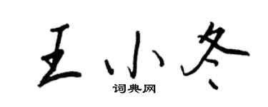 王正良王小冬行书个性签名怎么写