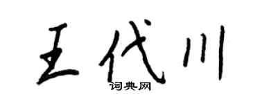 王正良王代川行书个性签名怎么写