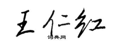 王正良王仁红行书个性签名怎么写