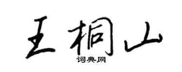 王正良王桐山行书个性签名怎么写