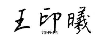 王正良王印曦行书个性签名怎么写