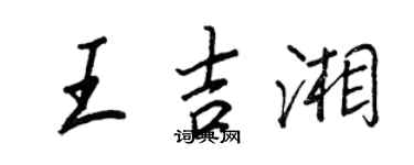 王正良王吉湘行书个性签名怎么写