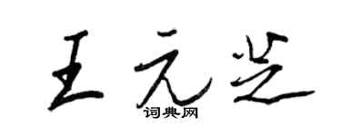 王正良王元芝行书个性签名怎么写