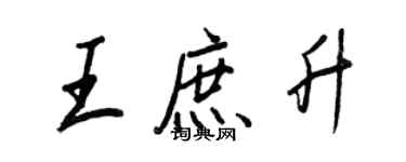 王正良王庶升行书个性签名怎么写