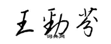王正良王劲芬行书个性签名怎么写