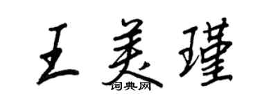 王正良王美瑾行书个性签名怎么写