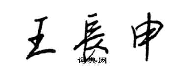 王正良王长申行书个性签名怎么写