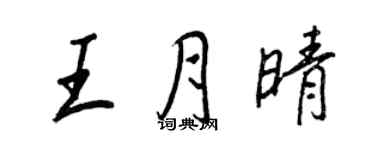 王正良王月晴行书个性签名怎么写