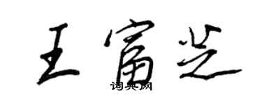 王正良王富芝行书个性签名怎么写