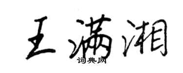 王正良王满湘行书个性签名怎么写