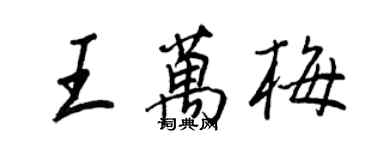 王正良王万梅行书个性签名怎么写