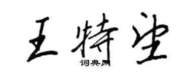 王正良王特望行书个性签名怎么写