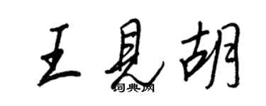 王正良王见胡行书个性签名怎么写