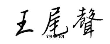 王正良王尾声行书个性签名怎么写