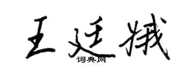 王正良王廷娥行书个性签名怎么写