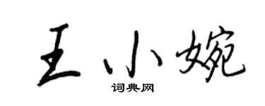 王正良王小婉行书个性签名怎么写